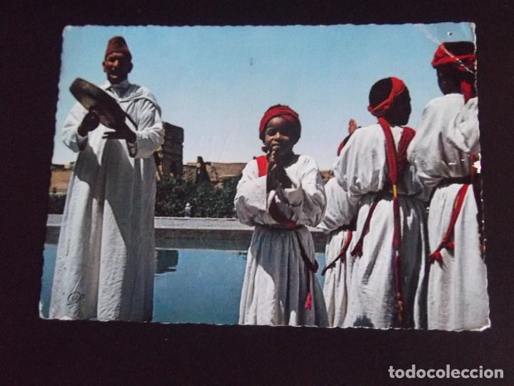 Postales: AFRICA-V45-MARRUECOS-ESCRITA-LE MAROC EN LUMICOLOR-3516-AUBADE AU TAMBOURIN