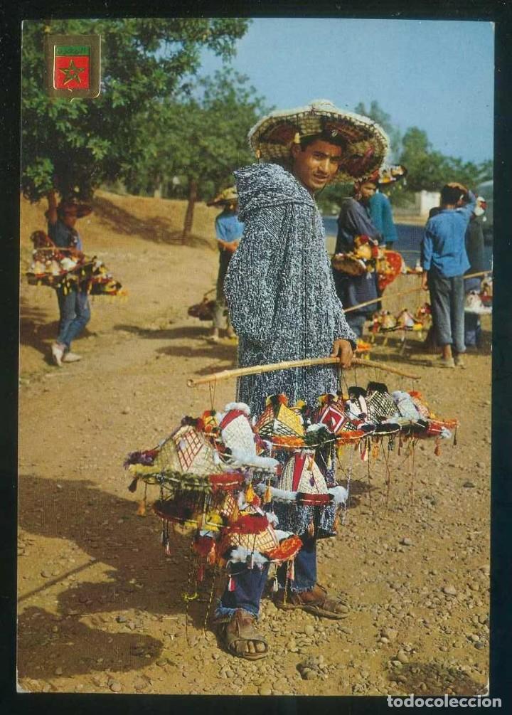 Postales: Marruecos. *Vendeur ambulant* Ed. Fisa, Marruecos T&iacute;pico n&ordm; 52. Nueva.