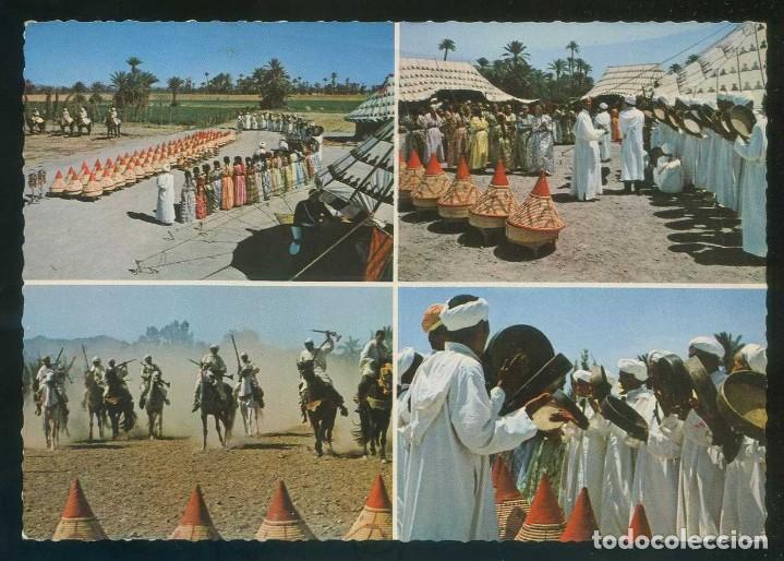 Postais: Marruecos. *Le Maroc Pittoresque. Une Diffa* Ed. Ittah n&ordm; BR.378. Circulada 1970.