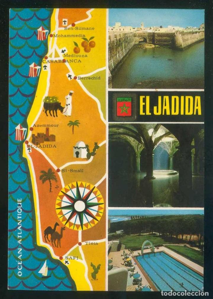 Cartoline: Marruecos. El Jadida. *Puerta del Mar...* Ed. Fisa n&ordm; 6. Circulada 1968.