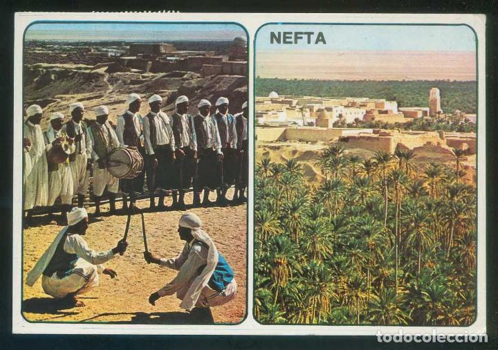 Postais: T&uacute;nez. Nefta. Ed. Kahia n&ordm; 818. Circulada 1987.