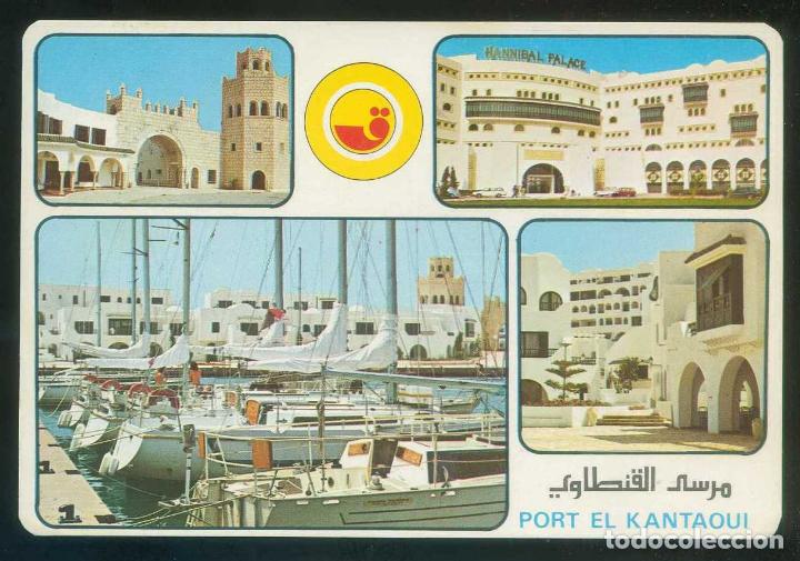 Postais: T&uacute;nez. Port El Kantaoui. Ed. Kahia n&ordm; 817. Escrita.