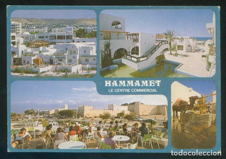 Cartes Postales: T&uacute;nez. Hammamet. *Le Centre Commercial* Ed. Tanit n&ordm; 519. Nueva.