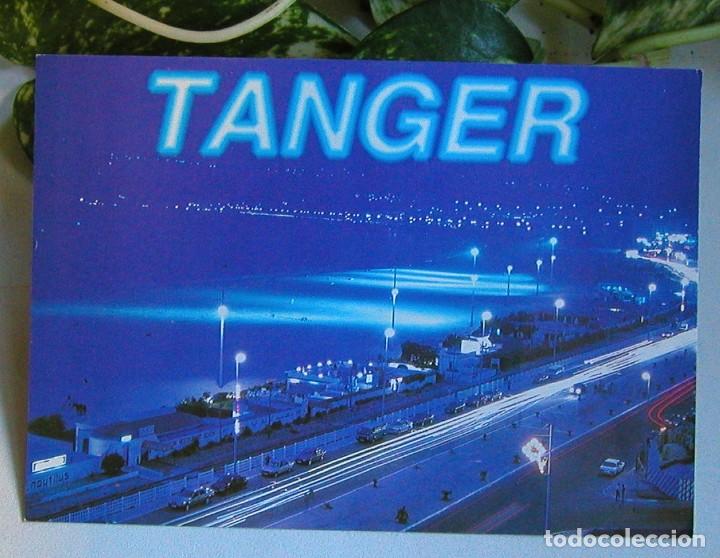 Postais: POSTAL TANGER BY NIGHT PHOTO DE MOHAMED SEGHIR A&Ntilde;O 1999 LA POSTAL ESTA ESCRITA