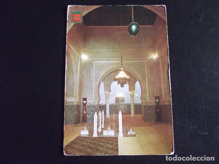 Postais: AFRICA-V45-MARRUECOS-CIRCULADA-N&ordm;11-MEKNES-TUMBA MOULAY ISMAIL-ESCUDO DE ORO-DLB.421-X