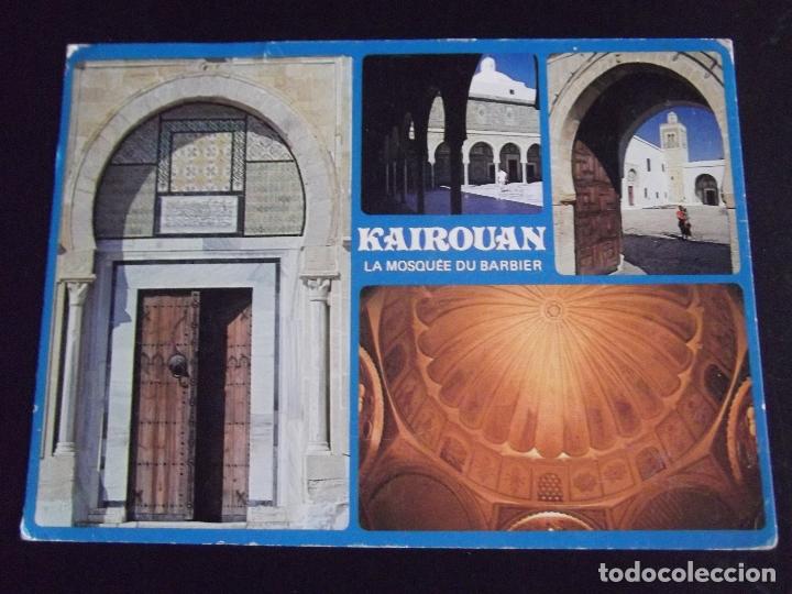 Postais: AFRICA-V45-TUNISIE-N&ordm;566-CIRCULADA-KAIROUAN-LA MOSQUEE DU BARBIER