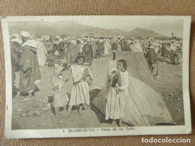 Postais: MARRUECOS. N&ordm; 1. VISTA DE UN ZOCO. ROISIN. ESCRITA.
