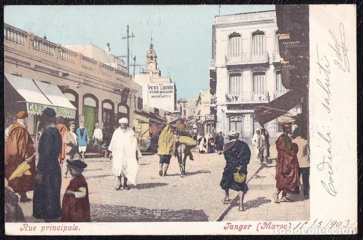 Postais: POSTALES - TANGER. RUE PRINCIPALE.