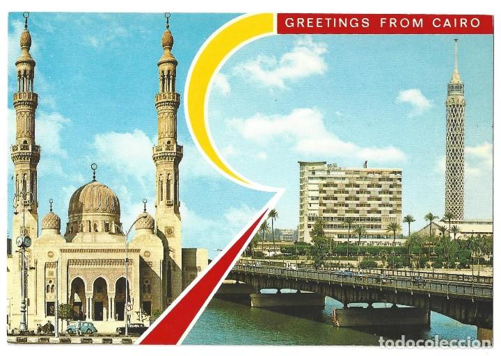 Cartes Postales: GREETINGS FROM CAIRO.- N&ordm; 313, SOUVENIR D'EGYPTE. RECUERDO DE EGIPTO- SIN CIRCULAR. A&Ntilde;OS 70