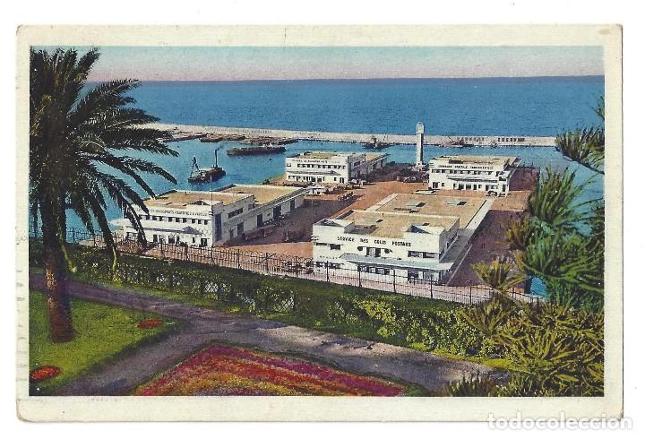 Cartes Postales: ORAN.- N&ordm; 5, LA GARE MARITIME VUE DE LA PROMENADE L&Eacute;TANG, ED. SIRECKY. ARGELIA- A&Ntilde;OS 50
