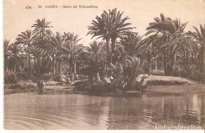 Postais: POSTAL ANTIGUA, TUNISIE, GAB&Eacute;S, OASIS DE TEBOULHOU, SIN CIRCULAR