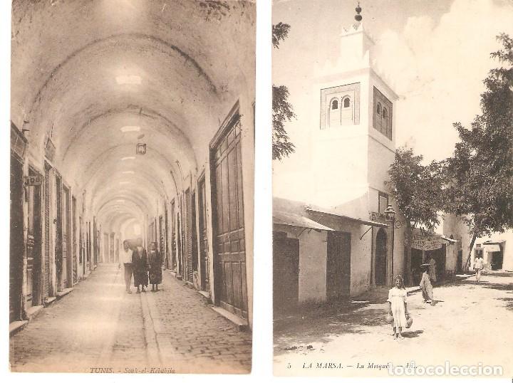 Postais: LOTE 2 POSTALES ANTIGUAS, TUNIS, LA MARSA, SIN CIRCULAR