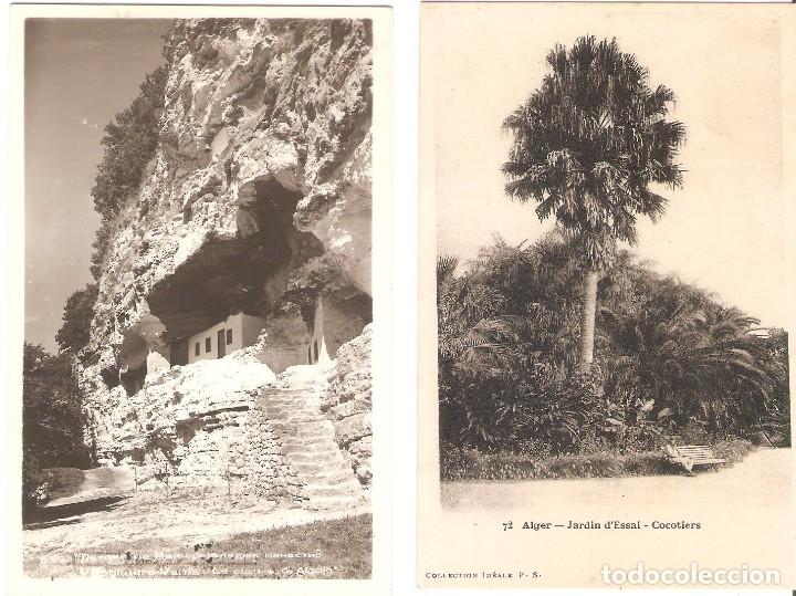 Postais: LOTE 2 POSTALES ANTIGUAS, LADAJA, ALGER, SIN CIRCULAR
