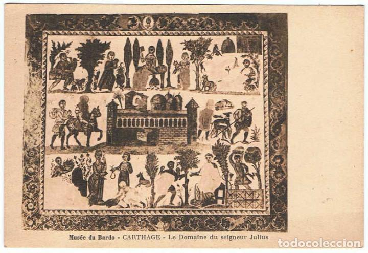 Cartoline: Postal Tunez. Carthage. Le Domaine du seigneur Julius. Edition du Mus&eacute;e du Bardo. Sin circular