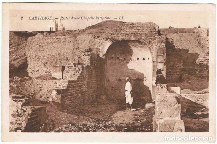 Cartoline: Postal Tunez. Carthage. Restes d'une Chapelle bysantine N&ordm; 2. LL. Sin circular