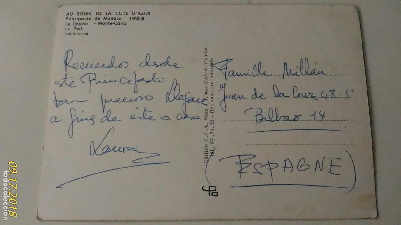 Postales: POSTAL DE M&Oacute;NACO. DIVERSOS ASPECTOS. ESCRITA. - Foto 2