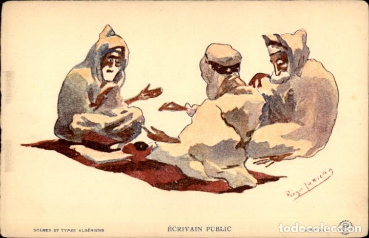Postcards: Original - Scenes et types algeriens &ndash; Ecrivain public - Magred &ndash; 14 x 9 cms - CPA