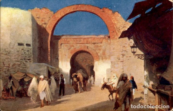 Postales: Original - Scenes et types R113 Porte maure &ndash; Magred &ndash; 14 x 9 cms &ndash; CPA