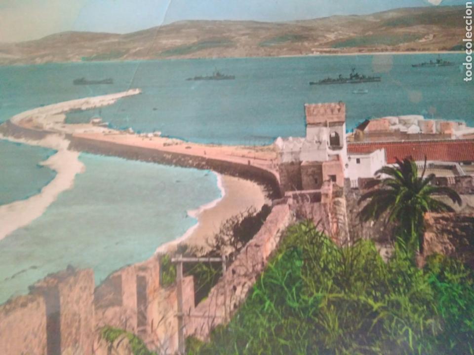 Cartes Postales: ANTIGUA FOTO POSTAL TROQUELADA.TANGER LE PORT VU DE LA CASBAH.C.A.1