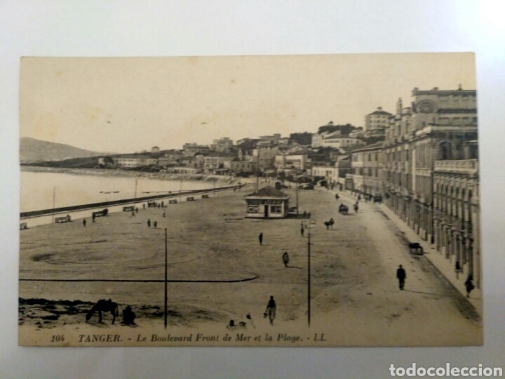 Postales: Postal Tanger. Le Boulevard Front de Mer et la Playe - Foto 1