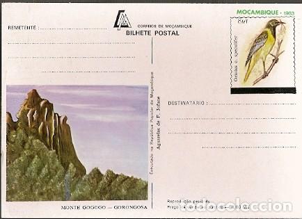 Cartes Postales: Mozambique ** & Intero,Gorongosa,  Aguarela por Jofane, Oriolus Chlorocephalus Speculifer 1983 (8884