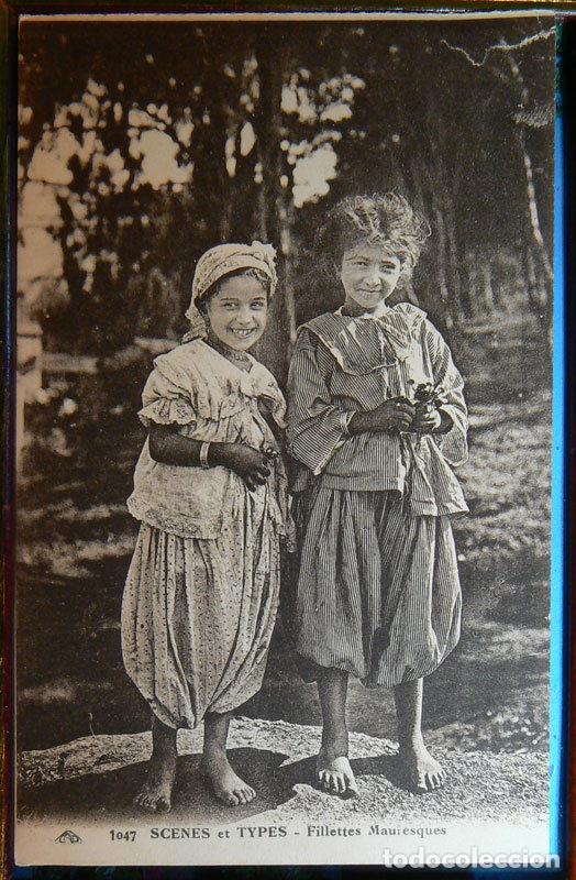 Postcards: Ni&ntilde;as marruecos Scenes et Types - Fillettes Mauriesques - girls Morocco