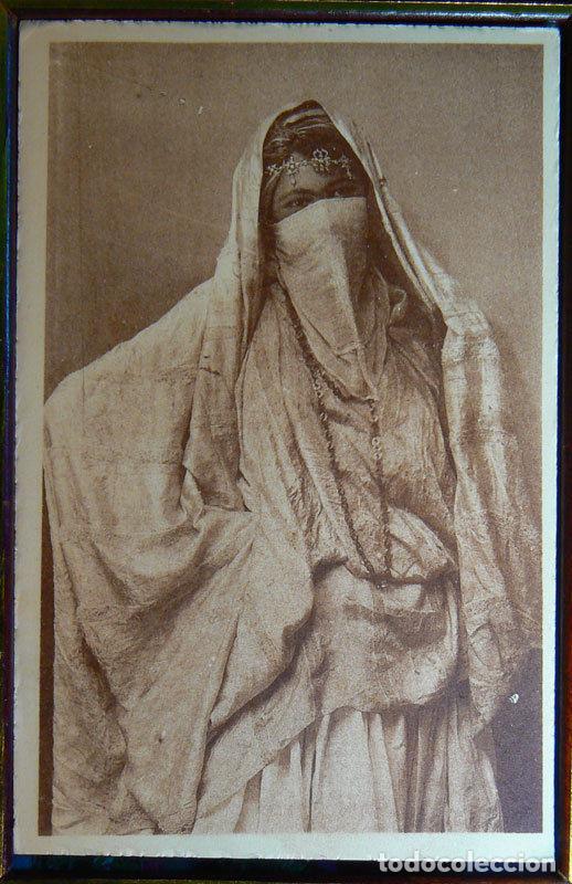 Postcards: ALGERIE Mauresque D&acute;Alger Voil&eacute;e femme girl portrait