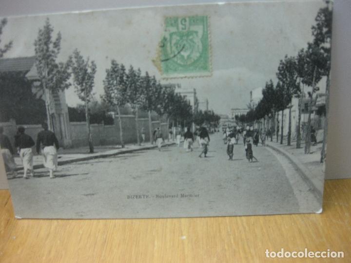 Postales: POSTAL TUNEZ. BIZERTE - BOULEVARD MARMIER. - Foto 1