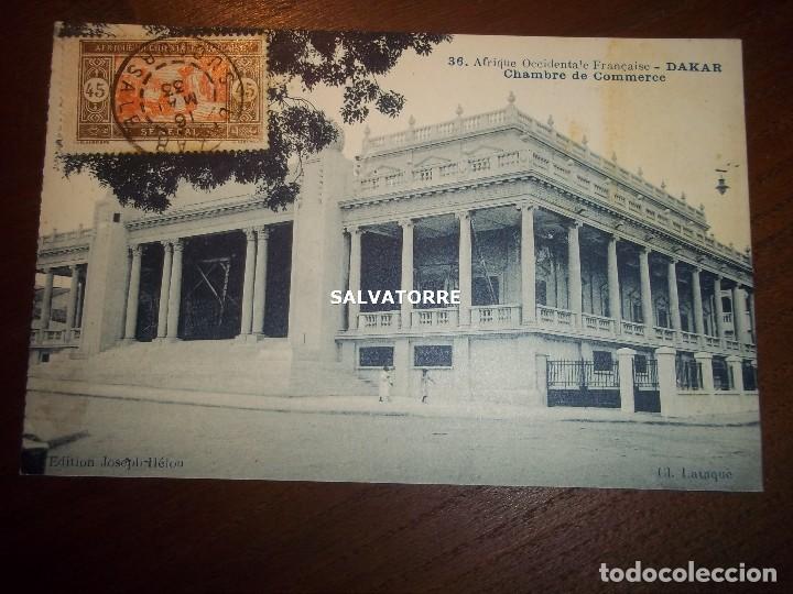 Cartes Postales: AFRICA OCCIDENTAL FRANCESA.DAKAR.SENEGAL.CHAMBRE DE COMMERCE.FRANCAISE.1933