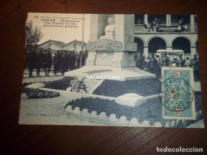 Cartes Postales: AFRICA OCCIDENTAL FRANCESA.FRANCAISE.DAKAR.MONUMENTO VAN VOLLEN.1933
