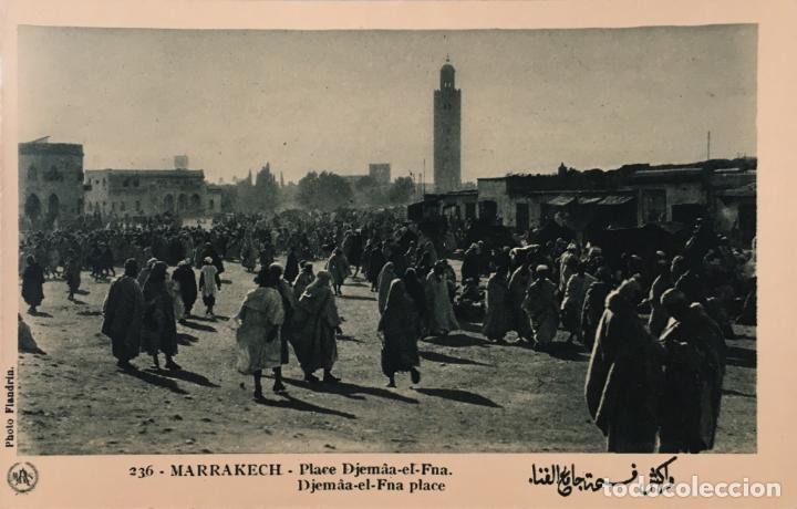 Cartes Postales: 2 Postales muy antiguas de los mercados de Marrakech