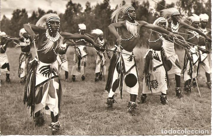 Cartes Postales: POSTAL, RUANDA URUNDI,  DANSEURS WATUSIS, ESCRITA