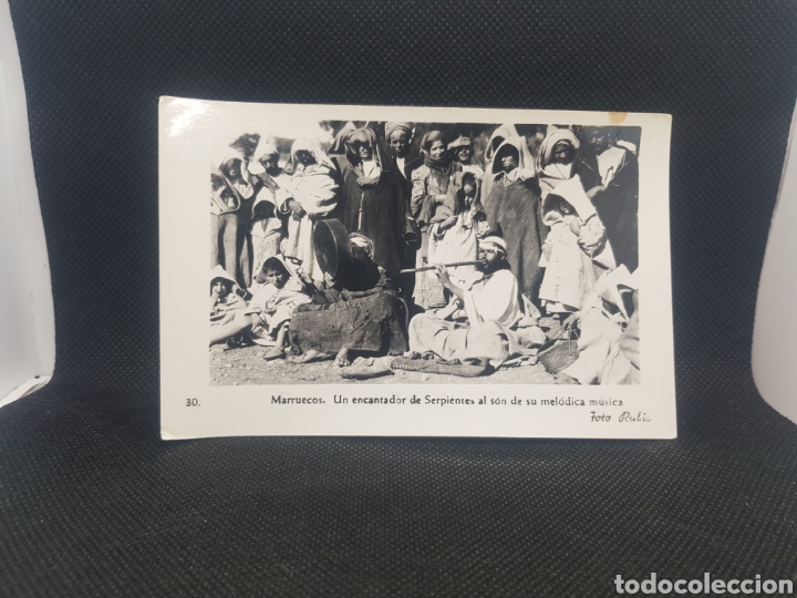 Postais: Postal fotogr&aacute;fica Marruecos encantador de serpientes fotos rubio a&ntilde;os 50