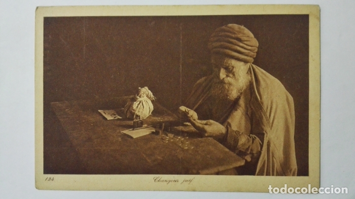 Postais: ANTIGUA POSTAL, CHANGEUR JUIF, N&ordm; 124, EDITOR L & L