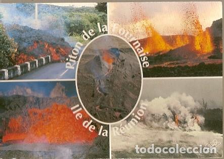 Postais: Isla de la Reuni&oacute;n & Circulado, Piton del Horno, volc&aacute;n, St. Denis Messagerie Chaniers 1992 (2513)