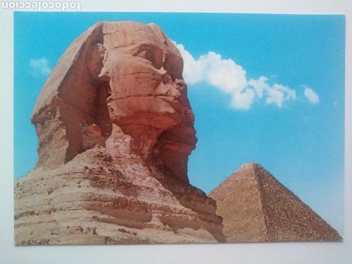Cartes Postales: Egipto:giza.the sphinx & cheopus pyramid