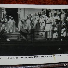 Postales: FOTO POSTAL DE TETUAN, EL JALIFA SALIENDO DE LA MEZQUITA, N. 146, FOTO CALATAYUD, CIRCULADA.. Lote 184237552