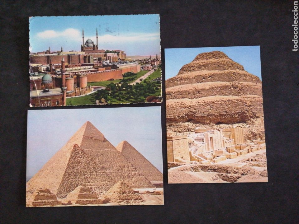 Postales: EGIPTO, EL CAIRO, PIR&Aacute;MIDES.. LOTE DE 3 POST. - Foto 1
