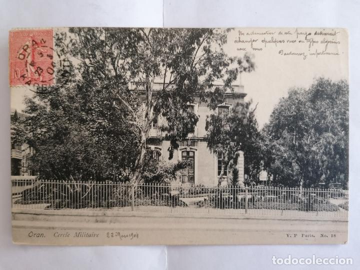 Postkarten: POSTAL ORAN - CIRCULO MILITAR, ESCRITA 1904