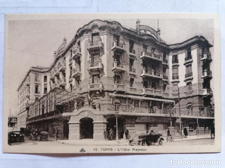 Postais: ANTIGUA POSTAL TUNIS - L'HOTEL MAJESTIC, N&ordm; 49