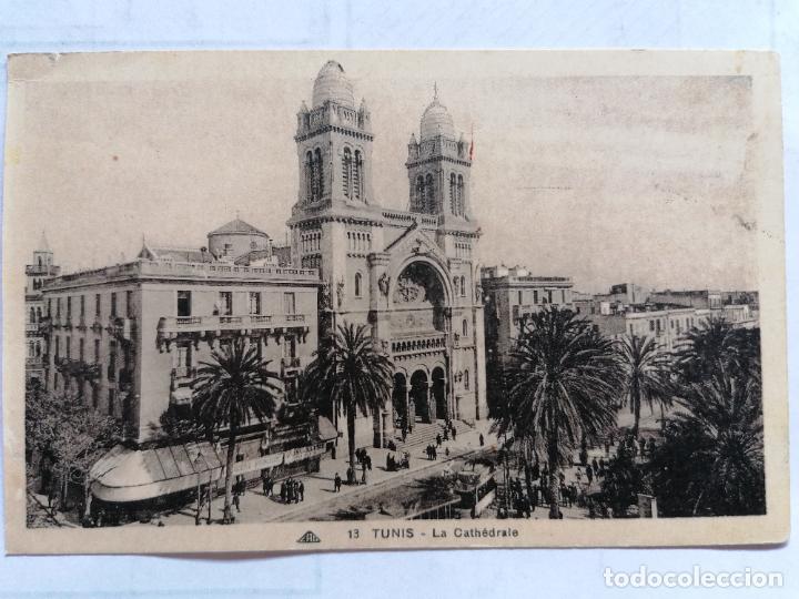 Postais: ANTIGUA POSTAL TUNIS - LA CATHEDRALE, N&ordm; 13