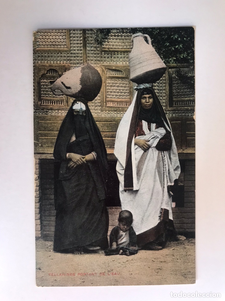 Postales: THE CAIRO - EL CAIRO, Postal No.147, FELLAHINES PORTANT DE L&rsquo;EAU (h.1900?) S/C
