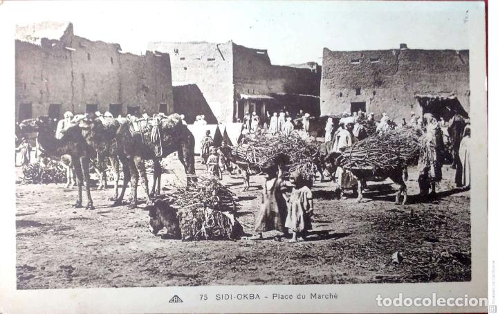 Postais: Sidi-Okna. 75 Plaza del Mercado. Animada. Nueva. Blanco/Negro