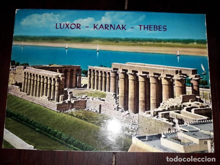 Postales: N&ordm; 50593 POSTAL EGIPTO TEBAS TEMPLO DE LUXOR - Foto 1