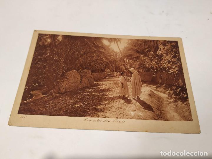 Postales: MARRUECOS - POSTAL RENCONTRE DANS LOASIS - Foto 1