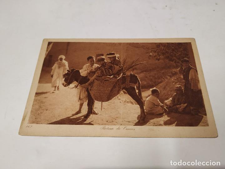Postales: MARRUECOS - POSTAL RETOUR DE LOASIS - Foto 1