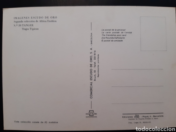 Postales: Postal de. T&aacute;nger. Traje t&iacute;pico. - Foto 2