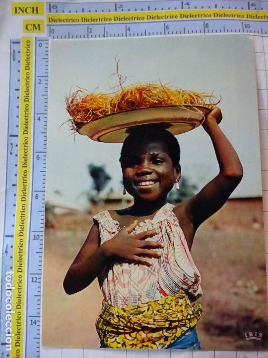 Postcards: POSTAL DE &Aacute;FRICA SUBSAHARIANA. ESCENA VIVA TIPISMO FOLKLORE &Eacute;TNICA. NI&Ntilde;A VENDEDORA. 824