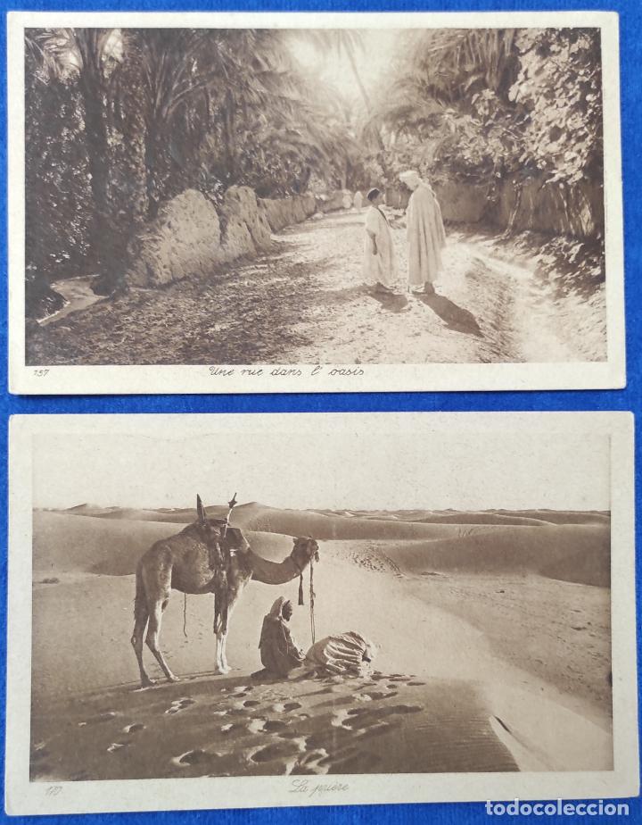 Cartoline: 4 Postales antiguas ambientas en el desierto . Ed. L& L . No circuladas