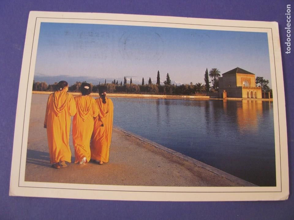 Postales: POSTAL DE MARRUECOS, MARRAKECH. LA MENARA. CIRCULADA 1996. - Foto 1